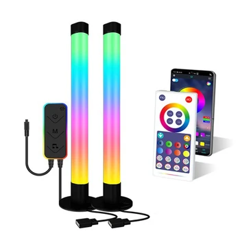 Интеллектуальная светодиодная панель RGB Atmosphere с пультом дистанционного управления, настенный телевизор, компьютерная игра, ночник для спальни, версия Bluetooth