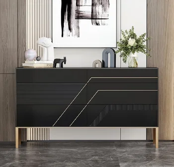 Итальянский минималистичный шкаф, легкий роскошный стиль, современный минималистичный шкаф для хранения в спальне, гостиная