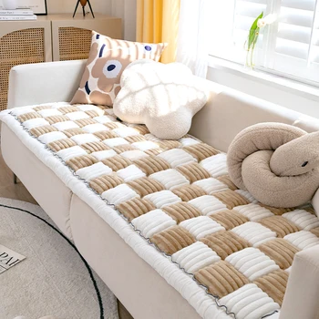 Коврик для собаки, теплая домашняя кошка, противоскользящая моющаяся подушка, чехол для дивана, зимний спальный коврик, Хлопковый ковер для домашних животных, одеяло для больших собак