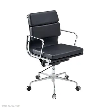 Кожаное кресло для конференций, подъем и опускание офисного стула, простота современной мебели, защита талии при повороте