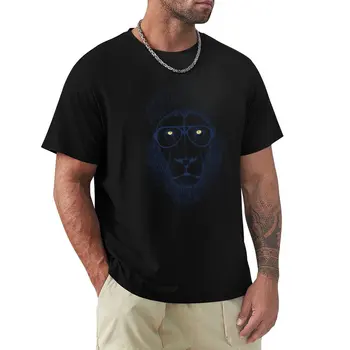 Крутая футболка с изображением льва, футболка оверсайз, блузка, футболки для тяжеловесов для мужчин