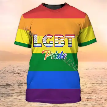 ЛГБТ, гомосексуальность, Нэнси Радужные губы, 3D-принты, Высококачественная футболка из молочного волокна с круглым вырезом, Мужские Женские повседневные топы-1