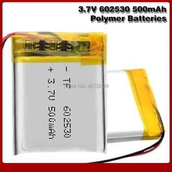Литий-ионный полимерный аккумулятор 602530 Литиевая батарея 3,7 В 500 мАч для MP4 MP5 GPS PSP смарт-часы для записи вождения