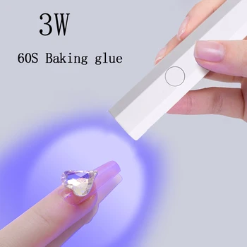 Мини Портативная быстросохнущая USB-сушилка для ногтей Инструменты для домашней фототерапии Профессиональная УФ-светодиодная лампа для ногтей Мини-ручка-фонарик