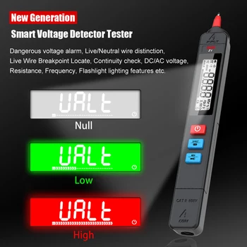 Многофункциональная цифровая ручка для измерения напряжения с мультиметром, профессиональный измеритель емкости, Высокоточные допустимые значения для омного диода NVC