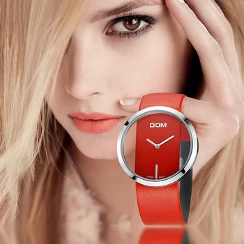 Модные часы DOM Роскошный браслет Кварцевые наручные часы для женщин наручные часы для девочек водонепроницаемые из натуральной кожи relogios feminino