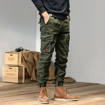 Мужские брюки-карго для бега трусцой 2023, повседневные мужские брюки Y2k с несколькими карманами, спортивные штаны, уличная технологичная одежда, тактические спортивные черные брюки для мужчин