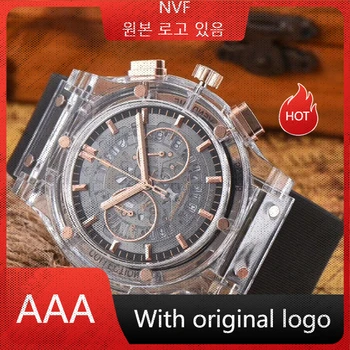 Мужские часы NVF 904l кварцевые часы из нержавеющей стали 45 мм-HB