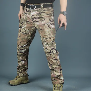 Мужской комбинезон, весна и осень 2023, Новые уличные военные брюки, Свободные износостойкие брюки с несколькими карманами
