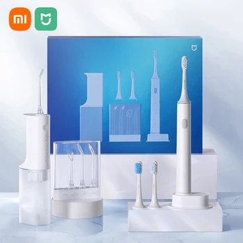 Набор для чистки полости рта XIAOMI MIJIA T500 Sonic Электрическая Зубная Щетка, Электрический Ирригатор для полости рта, Подарочный Набор Для чистки зубов