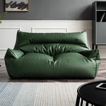 Напольный Диван-мешок Для Фасоли Corne Lazy De Dormitorio Мини-диван в Скандинавском Стиле Из Стеганой Кожи Divani Soggiorno Мебель Для Спальни