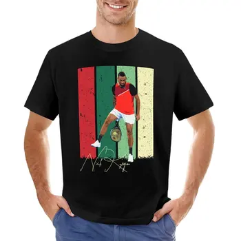 Ник Киргиос, закат, ретро, винтажная футболка, мужская одежда, кавайная одежда, топы, тренировочные рубашки для мужчин