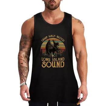 Новая винтажная майка Percy Jackson Camp Half Blood Long Island Sound Sunset, спортивная рубашка, мужская футболка, обычная футболка для мужчин из спортзала
