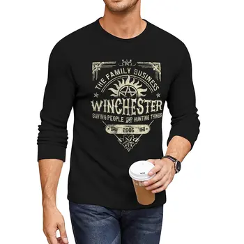 Новая длинная футболка A Very Winchester Business, футболки оверсайз, футболки на заказ, рубашка с животным принтом для мальчиков, одежда для мужчин