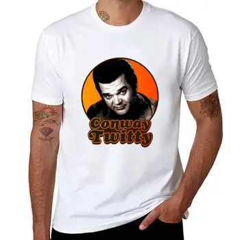 Новая футболка Conway Twitty, футболка оверсайз, Короткая футболка с коротким рукавом, мужская футболка