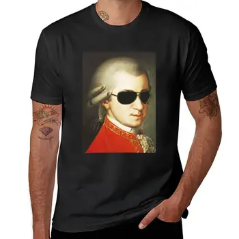 Новая футболка Mozart в солнцезащитных очках, летние топы, пустые футболки, блузка, мужские футболки большого и высокого роста