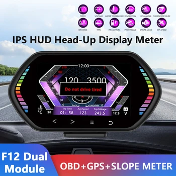 Новейший 4,5-дюймовый дисплей Auto OBD2 GPS HUD, автомобильный цифровой спидометр, интеллектуальный датчик, одометр, охранная сигнализация, обороты в минуту