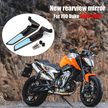Новое зеркало заднего вида для 790 Duke DUKE 790Duke 2018 2019 2020 Аксессуары для мотоциклов, Боковое зеркало заднего вида, черный
