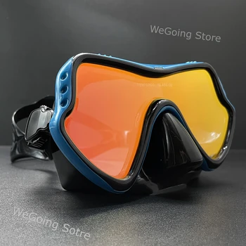 Новое поступление летних кремниевых очков для дайвинга, зеркальной маски для подводного плавания из закаленного стекла с силиконовыми шапочками для плавания и прозрачной коробкой