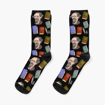 Носки Чарльза Диккенса, забавные компрессионные носки, мужские носки для бега в стиле ретро, мужские носки для бега