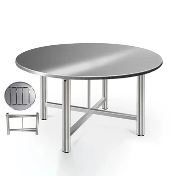 Обеденный стол из нержавеющей стали 304, Кухонная мебель, складной стол, Толстый обеденный стол для маленькой квартиры, стол современной простоты