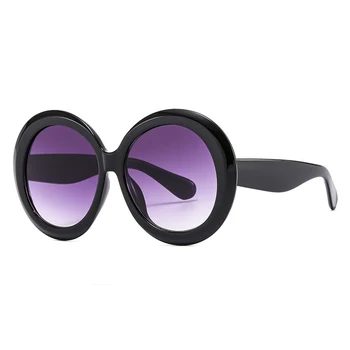 Оверсайз 2023, Новое поступление, брендовые дизайнерские женские солнцезащитные очки, цветок, большой размер, Круглый, роскошный стиль