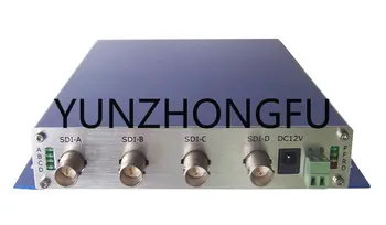 Оптический приемопередатчик HD-SDI широковещательного класса с двусторонним 4-полосным SDI-сигналом на волоконно-оптический приемопередатчик