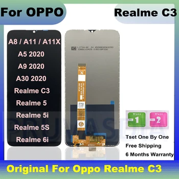 Оригинал для OPPO Realme C3 Дисплей Сенсорный Экран Дигитайзер Запасные Части Для A5 A9 2020 Realme 5 LCD A11X Realme 6i Realme5S