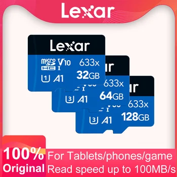 Оригинальная карта Lexar 633x Micro SD Card 512 ГБ 256 ГБ 128 ГБ 64 ГБ 32 ГБ Карта памяти Со скоростью до 100 МБ/с Для чтения A2 /A1 microSDHC / microSDXC TF карты
