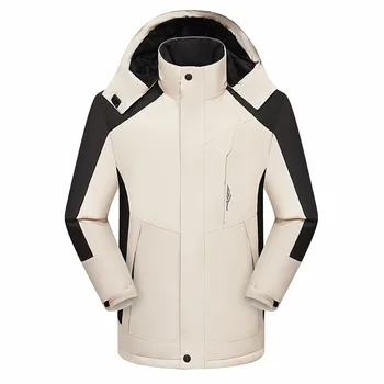 Осенне-зимнее хлопковое пальто средней длины 2023, новая мужская утолщенная хлопковая куртка, повседневные удобные топы с капюшоном.