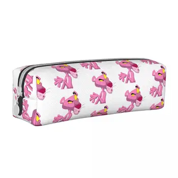 Пенал с изображением Розовой пантеры и леопарда, пенал для ручек, коробка для ручек для девочек и мальчиков, Большая сумка для хранения, Офисные подарки, канцелярские принадлежности