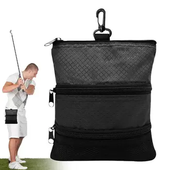 Переносная сумка для мячей для гольфа, тройники для гольфа, поясная сумка с карабином, небольшая сумка для спортивных аксессуаров для мужчин и женщин
