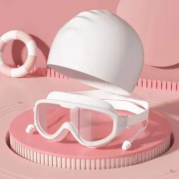 Плавательные очки Водонепроницаемые и противотуманные HD, Женские очки для плавания в большой оправе, набор снаряжения для дайвинга при близорукости для взрослых