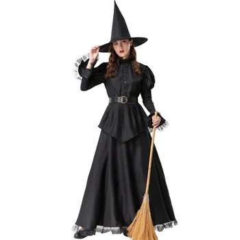 Платье Ведьмы для взрослых на Хэллоуин, Косплей, Сценический костюм