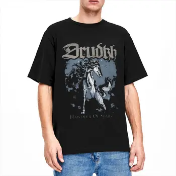 Повседневные футболки Drudkh Black Metal Band Для мужчин и женщин с круглым вырезом, 100% хлопок, винтажные футболки с коротким рукавом, одежда с принтом