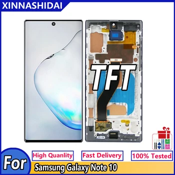 Протестированный TFT ЖК-дисплей Для Samsung Galaxy Note 10 Note10 5G SM-N970F N970A N970U ЖК-дисплей С Сенсорным Экраном и Цифровым Преобразователем В сборе С Рамкой