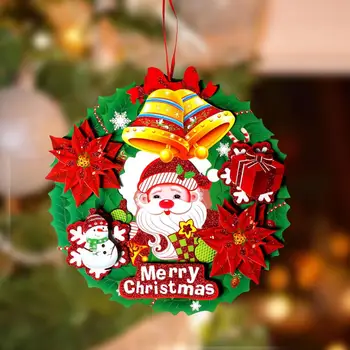 Прочные рождественские украшения, привлекающая внимание Рождественская бумажная гирлянда, подвеска для праздничного декора стен дома, Многоразовый очаровательный праздник