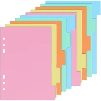 Разделитель Указательной доски, Разделители, 6 кольцевых этикеток для переплета, вкладка для папок с файлами для ноутбука, Прозрачная