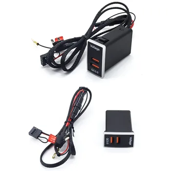 Разъем автомобильного интерфейса USB-зарядного устройства 1шт, двойной разъем, двойной дисплей напряжения QC3.0 для Toyota RAV4