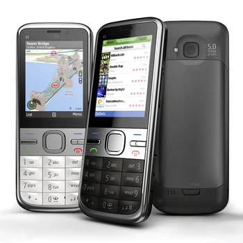 Сделано в Финляндии, Разблокированный мобильный телефон C5 C5-00 2G 3G, Оригинальный Мобильный телефон Bluetooth, Русская / арабская / Ивритская клавиатура, Сделано в 2010 году