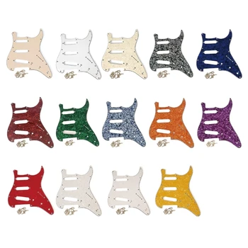 Скребковая пластина для 3-слойной гитары с 11 отверстиями, накладка для бас-гитары SSS, скребковая пластина для стандартной замены гитар Strat в современном стиле.