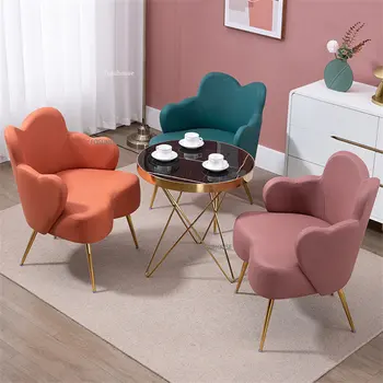 Современная ткань, маленький стул для гостиной, мебель для гостиной, кресло со спинкой, Балкон, Домашний Простой диван для отдыха, стулья