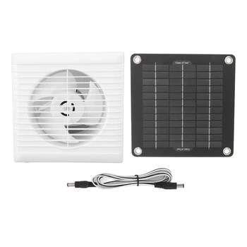 Солнечный вентилятор для теплицы - солнечная панель мощностью 50 Вт + 10-дюймовый солнечный вытяжной вентилятор для сарая, будки для собак