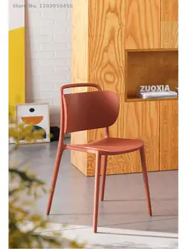 Стул для отдыха со спинкой в скандинавском стиле для ресторана, модный обеденный стул для одного дома, складывающийся обеденный стул, современный стул для переговоров о макияже.
