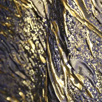 Трехмерный позолоченный парчовый блеск, винтажная золотистая текстура жаккардовой ткани, силуэтное платье Hanfu fabric