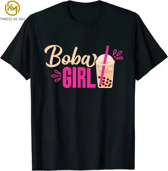 Футболка Boba Girl Bubble Milk Tea Drinker Lovers, Футболки Just A Girl Likes Boba Tea, Уличная Одежда, Хлопковые Футболки Four Seasons