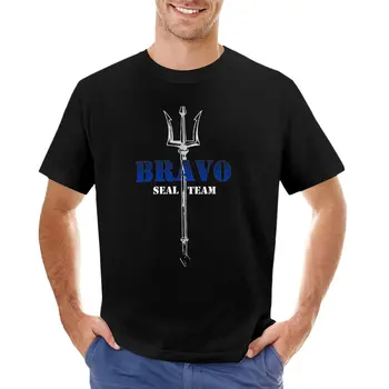 Футболка SEAL TEAM BRAVO TRIDENT WARRIORS, черная футболка, мужские футболки