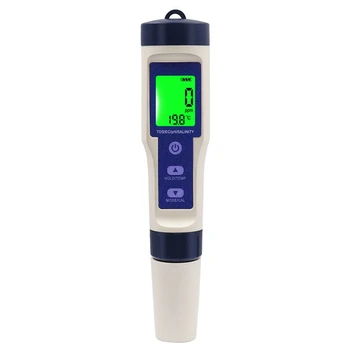 Цифровой измеритель температуры 5 в 1 TDS/ EC/ PH/Солености Монитор качества воды Тестер для бассейнов, Аквариумов с питьевой водой