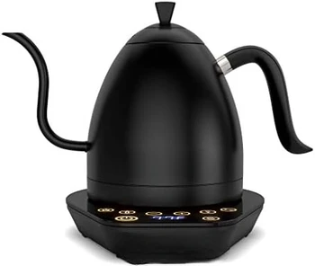 Чайник Gooseneck, 1 л, Для разливки кофе, заваривания чая, ЖК-панель, точный цифровой выбор температуры, быстрое кипячение и K