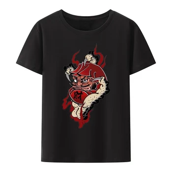 Японская футболка с принтом в виде мордочки кота генки, лобстера, модальная футболка с круглым вырезом и коротким рукавом, дышащая удобная футболка